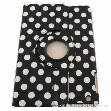 Rotating Leather Case for iPad Mini, Stand Case Provides Flexible Viewing Angles within 360 Degrees
